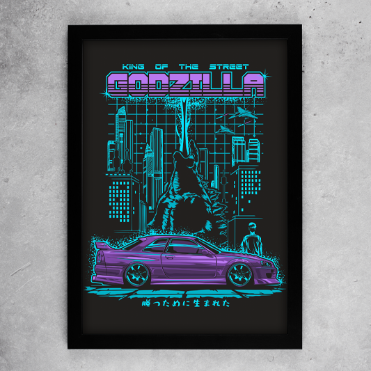 JDM Godzilla Art - Framed