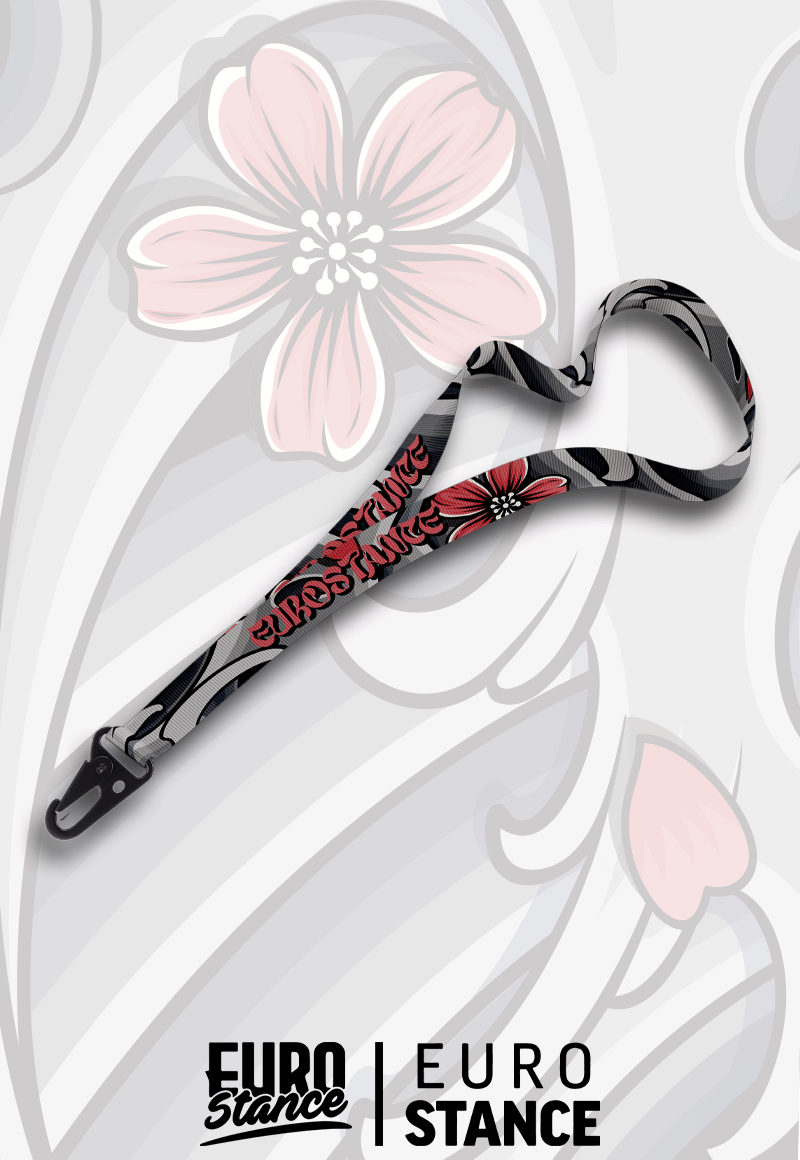 Pink Flower Lanyard