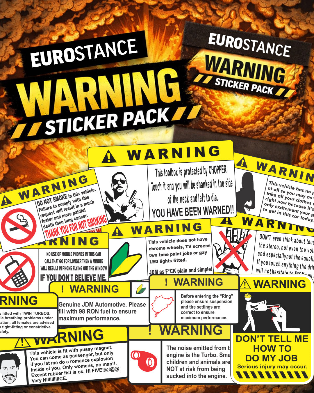 Warning Sticker Pack
